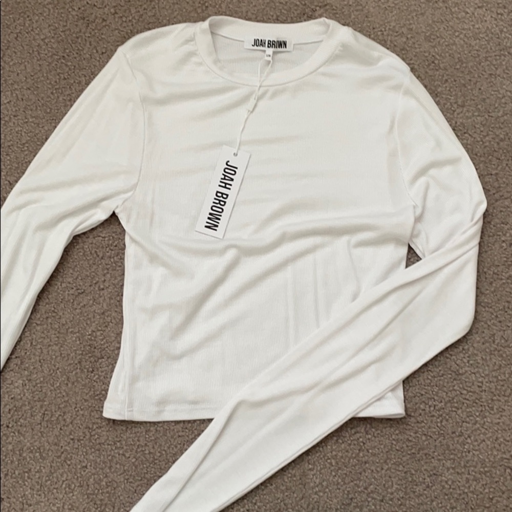 NWT Joah Brown Longsleeve Crop Top!